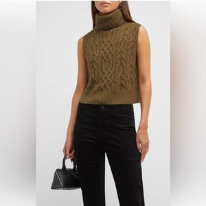 VINCE Twisted Cable Wool Sweater Vest